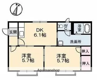 フレグランス梶谷【2階】の間取り