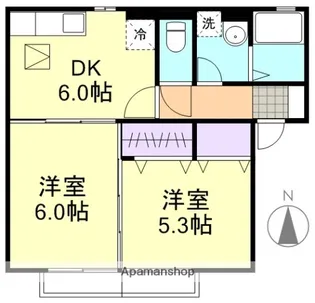 マハ倉敷【1階】の間取り