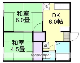 岡山県倉敷市福井【アパート】の間取り