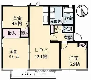 サンホーム日吉 A棟【1階】の間取り
