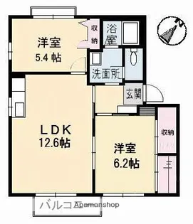 サン・フォーレス B棟【2階】の間取り