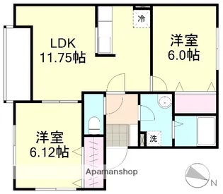 AS水江【2階】の間取り