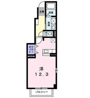 メロウ グローブD【1階】の間取り