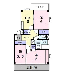 アクセス吉岡B【1階】の間取り
