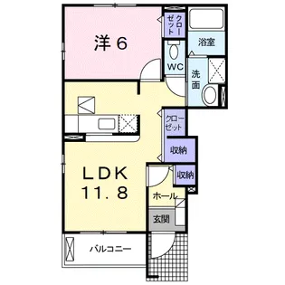 スクエア・レジデンスD【1階】の間取り