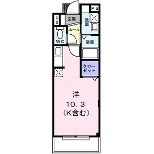 サン・スプリングメゾンA【2階】の間取り