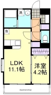 ボヌールコート【4階】の間取り