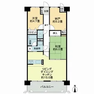 ライオンズマンション野田公園【0203号室】の間取り