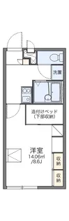 レオパレスラ・リヴィエラ【2階】の間取り