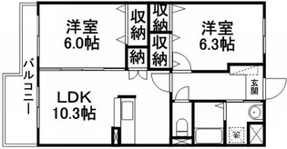 フランソレイユ【3階】の間取り