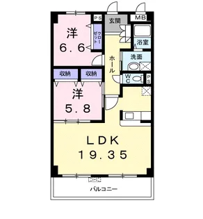 サニーレジデンス YK【1階】の間取り