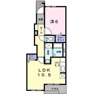 プリムローズ・S【1階】の間取り