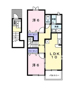 ロエル【2階】の間取り
