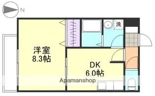 メゾンナガヤマA【1階】の間取り