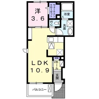 サフラン C【1階】の間取り