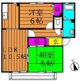 ビアン連島【1階】の間取り