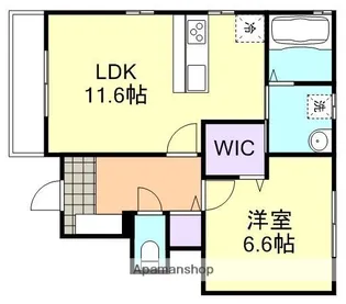 SQUARE VILLA 白楽町【1階】の間取り