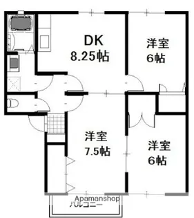 パークサイドハイツ【2階】の間取り