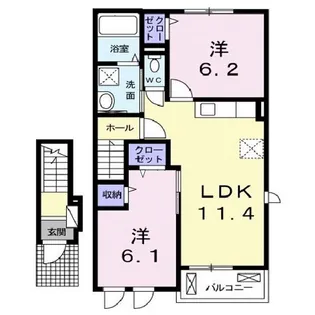 アルモニーアA【2階】の間取り