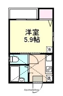 玉島長尾ハイツ A棟【1階】の間取り