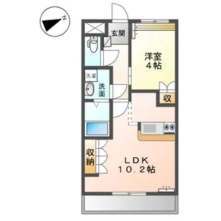 グランドウルス中島【00205号室】の間取り