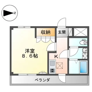 ビィ プラスペラス【1階】の間取り
