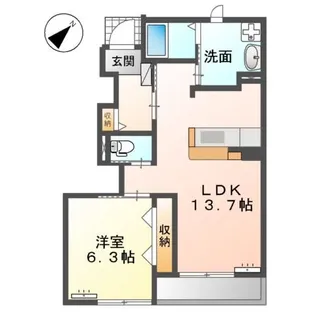 スーリールプラス Ⅰ番館【1階】の間取り
