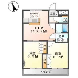 レガート【1階】の間取り