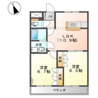 レガート【2階】の間取り