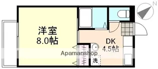 1DKの間取り画像