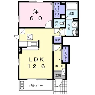 ワルド プラッツ A【1階】の間取り