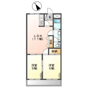 コンフォース亀山Ⅱ【3階】の間取り