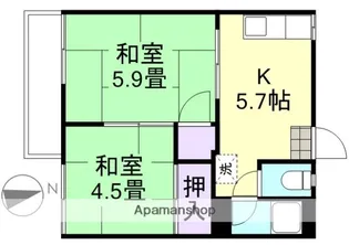 ルエド里庄町【2階】の間取り