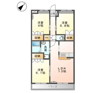 Nーグランドール【2階】の間取り