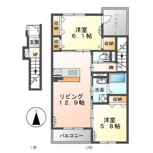 ベル ハピネス【2階】の間取り