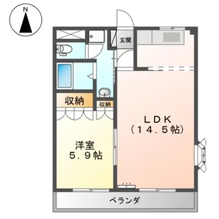 HAMAステイツ弐番館【301号室】の間取り