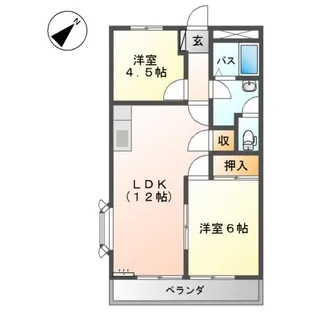 グレースタウンⅠ【2階】の間取り