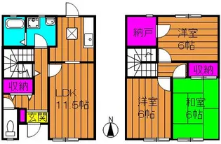 アトリオ【A号室号室】の間取り