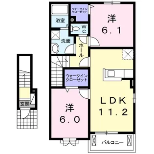 フォレットB【2階】の間取り