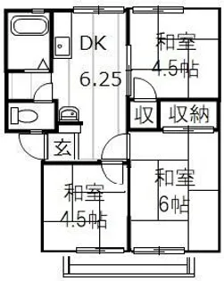 コーポ大高 A【202号室号室】の間取り