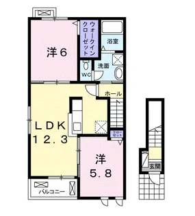 ヴァン【2階】の間取り