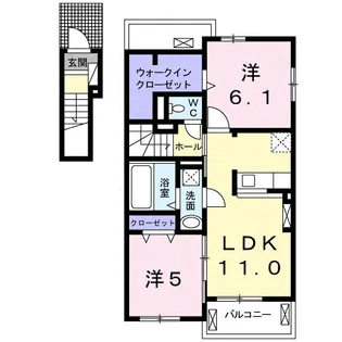 スマイリーⅢ【2階】の間取り