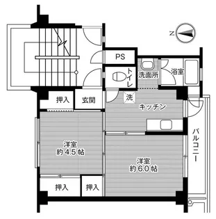 ビレッジハウス児島第二3号棟【0107号室】の間取り