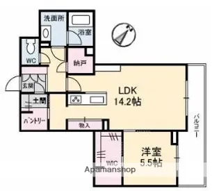 アントゥール B棟【3階】の間取り
