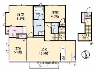 アトリエールⅡ【2階】の間取り