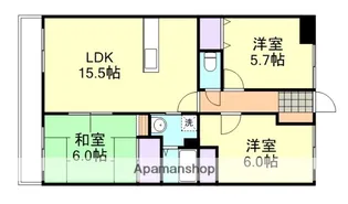 エヴァーワン玉島【2階】の間取り
