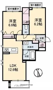 アン フェ ミュール【2階】の間取り
