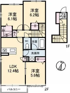 シャーメゾン クレア【2階】の間取り