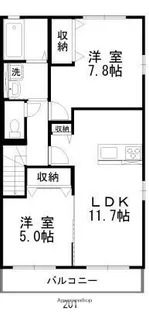 ラグドールB【2階】の間取り