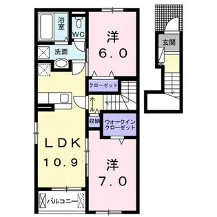 SUN16笠岡Ⅰ【2階】の間取り
